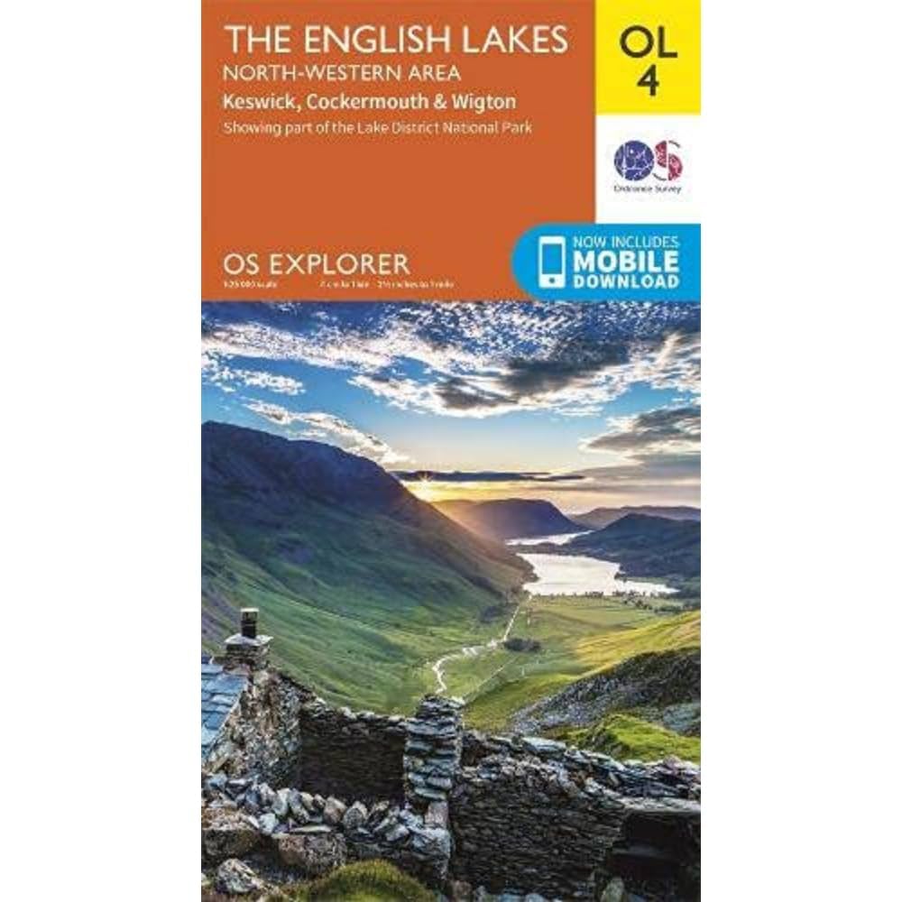 Lake District OS Explorer map OL4 The English Lakes - North